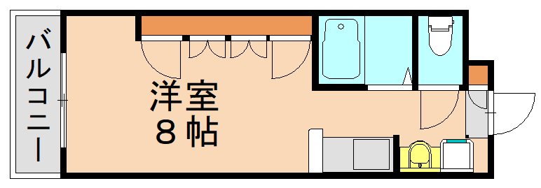 北九州市小倉北区大畠のマンションの間取り