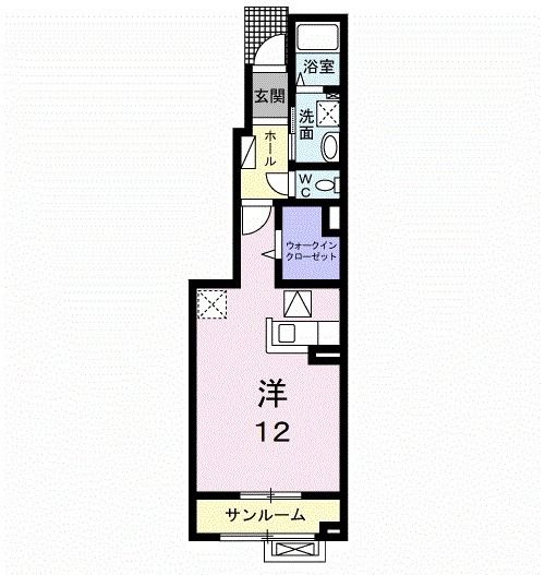 八戸市大字尻内町のアパートの間取り