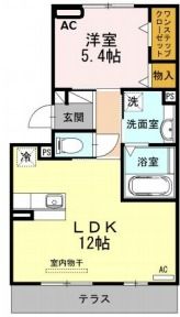 豊橋市三ツ相町のアパートの間取り