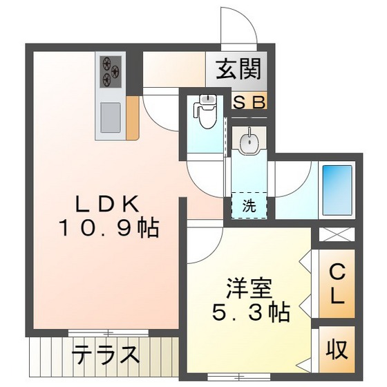 シャーメゾン　栄町の間取り