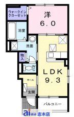 富士見市羽沢のアパートの間取り