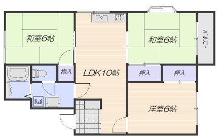 エルディム川内　A棟の間取り