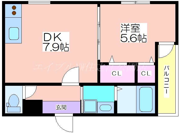 フジパレス帝塚山II番館の間取り