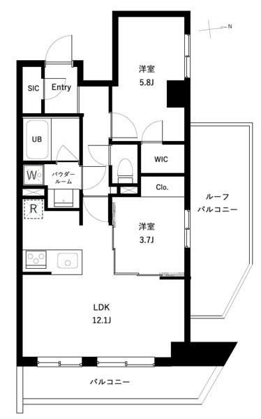 杉並区上高井戸のマンションの間取り