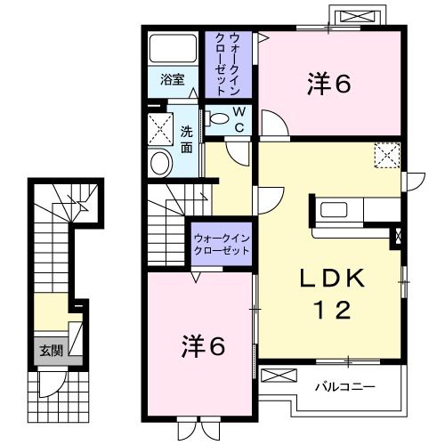 カーサ　セレーノＡの間取り