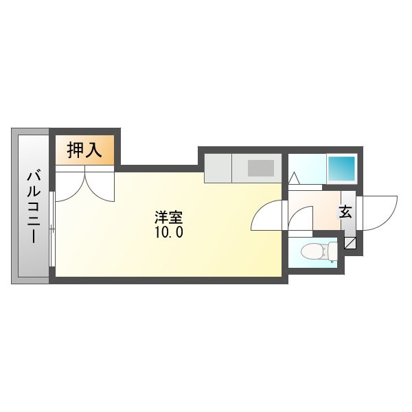 札幌市中央区南二条西のマンションの間取り