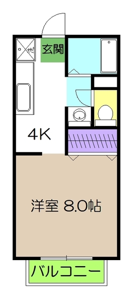 タウンコートタナカの間取り