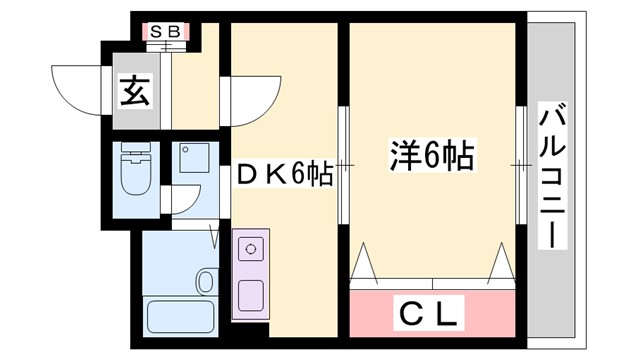 ファーストイン夢前川駅前の間取り