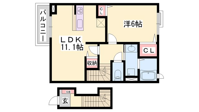 シャトレー富永の間取り