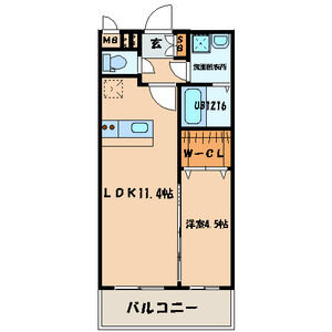 ヒルズ折尾の間取り