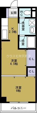 シャトー弁天弐番館の間取り