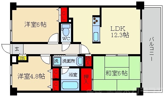 ダイアパレス寝屋川本町の間取り