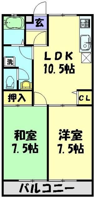 入間郡三芳町大字北永井のアパートの間取り