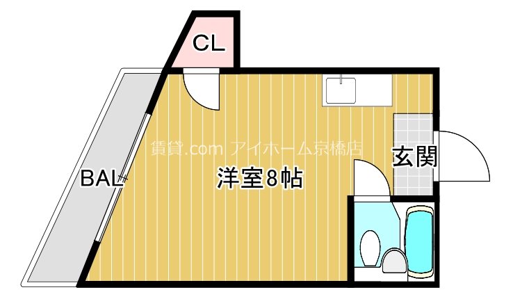 大阪市旭区清水のマンションの間取り