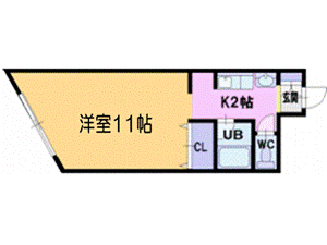 札幌市厚別区厚別中央二条のマンションの間取り