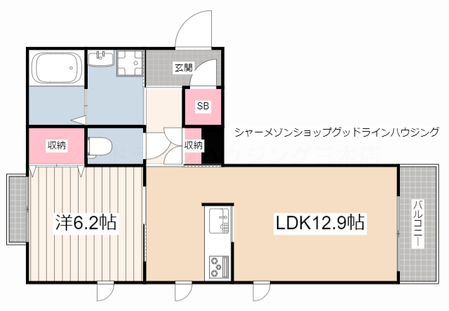 シャーメゾンアルフラットの間取り