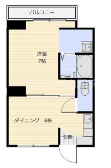 備前市大内のマンションの間取り