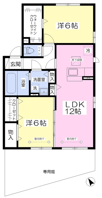 フルールつきみ野IIの間取り