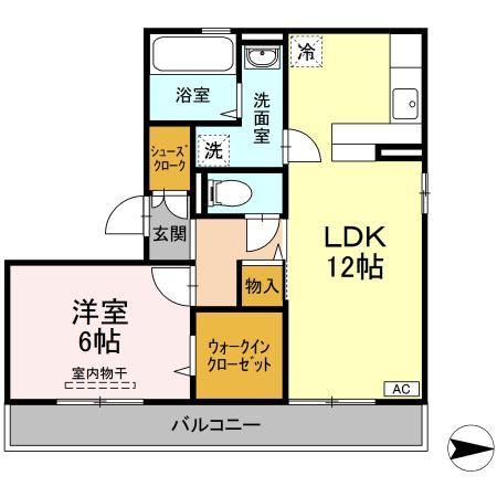 高松市木太町のアパートの間取り