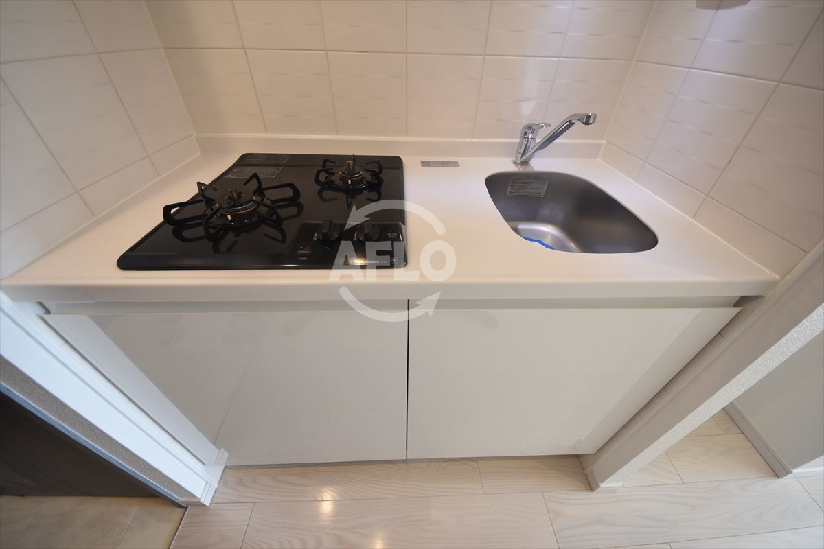 キッチン　S-RESIDENCE谷町五丁目　2口ガスシステムキッチン