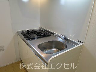 キッチン　２口ガスコンロ付のキッチンです。