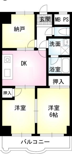 音金六郷マンションの間取り写真