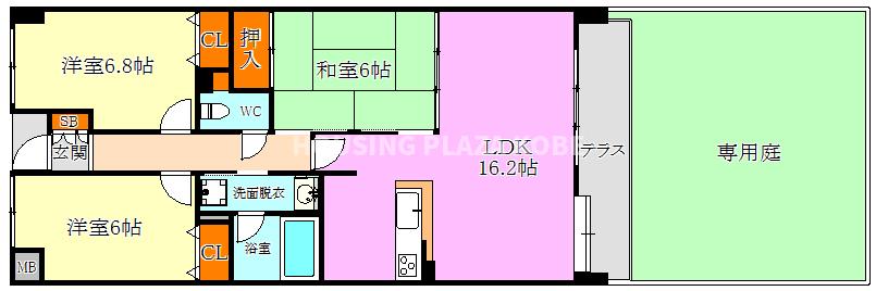 ダイアパレス塩屋の間取り写真