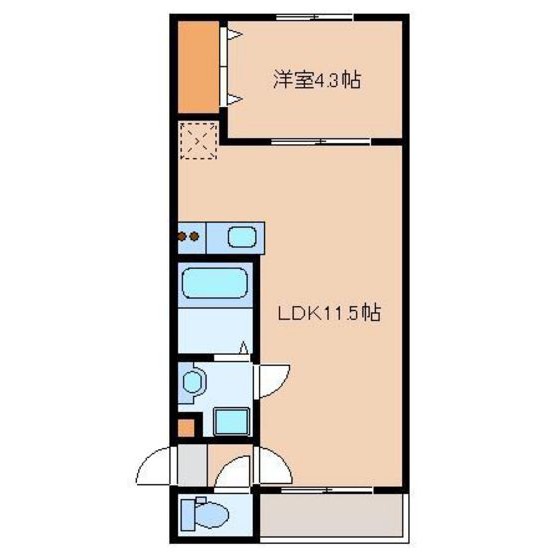 ＪＲ香椎線 和白駅 徒歩2分 3階建 築3年の間取り写真