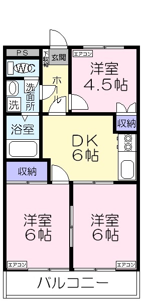 豊橋市井原町のマンションの間取り