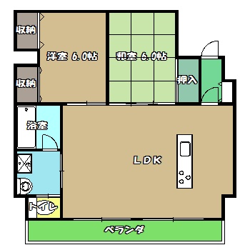 高知市秦南町のマンションの間取り