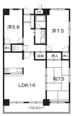 【カーサM1の間取り】