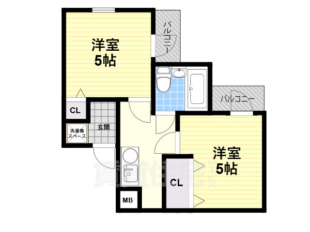 大阪市住吉区長居西のマンションの間取り