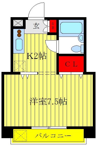 板橋区蓮沼町のマンションの間取り