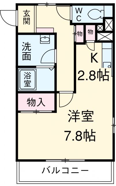 愛知県名古屋市西区押切１（マンション）の賃貸物件の間取り
