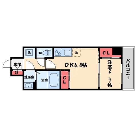 セレニテ桜川駅前プリエの間取り