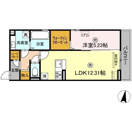 D-room畑沢Bの間取り