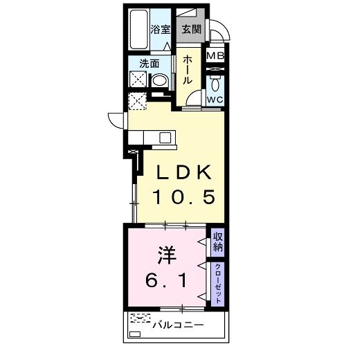 習志野市鷺沼のアパートの間取り