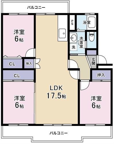 VPマンションIの間取り