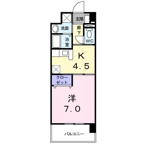 北九州市小倉北区東篠崎のマンションの間取り