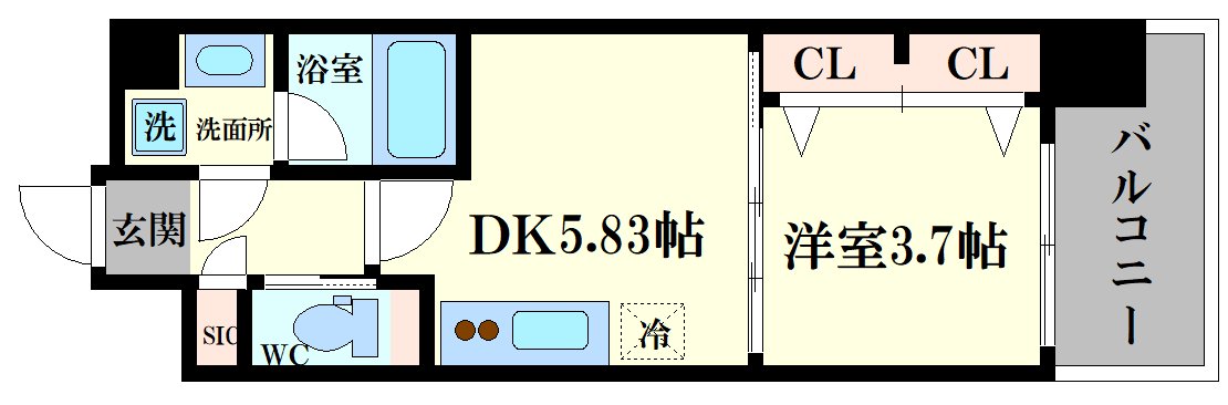 【プレジオ難波の間取り】