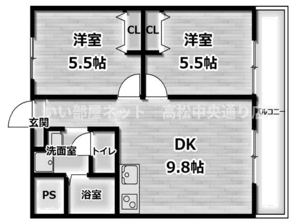 ドミールサニー丹生の間取り