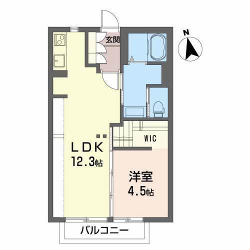 郡山市笹川のアパートの間取り