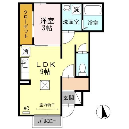 北九州市若松区宮丸のアパートの間取り