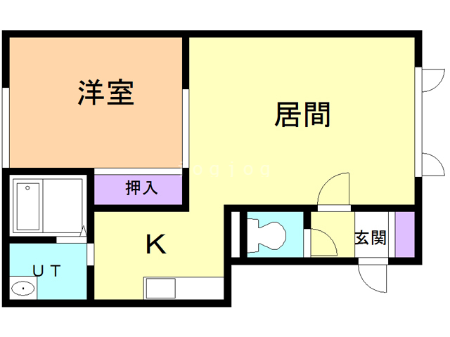 旭川市宮前一条のアパートの間取り