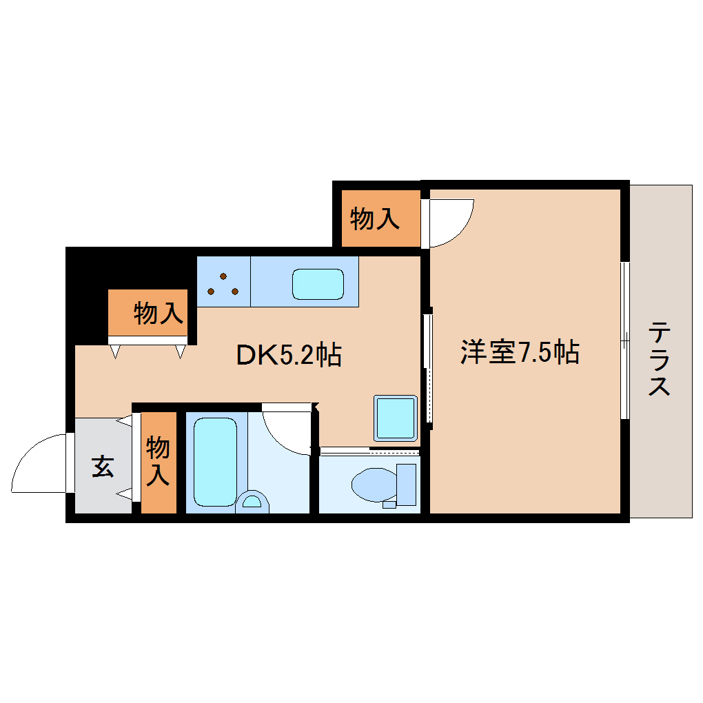 橿原市南八木町のアパートの間取り