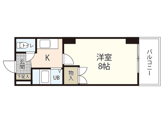 【広島市中区東白島町のマンションの間取り】