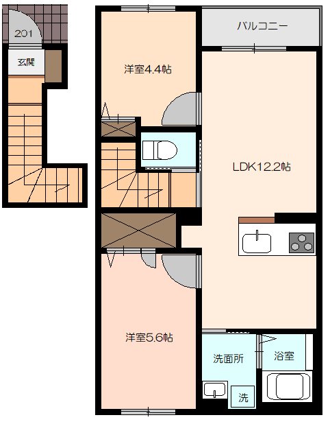 シャーメゾンいのくらAの間取り