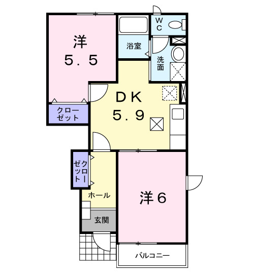 コンフォール湖北の間取り