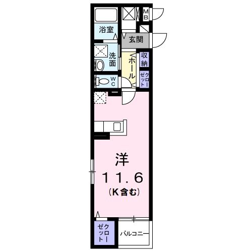 静岡市駿河区馬渕のマンションの間取り