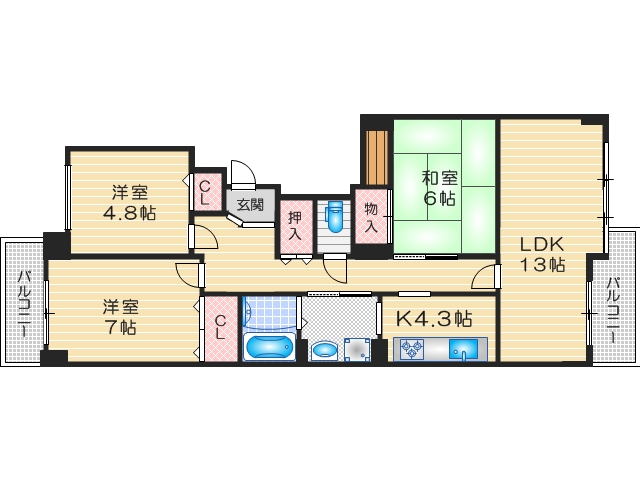 【イトーピア紫明園の間取り】